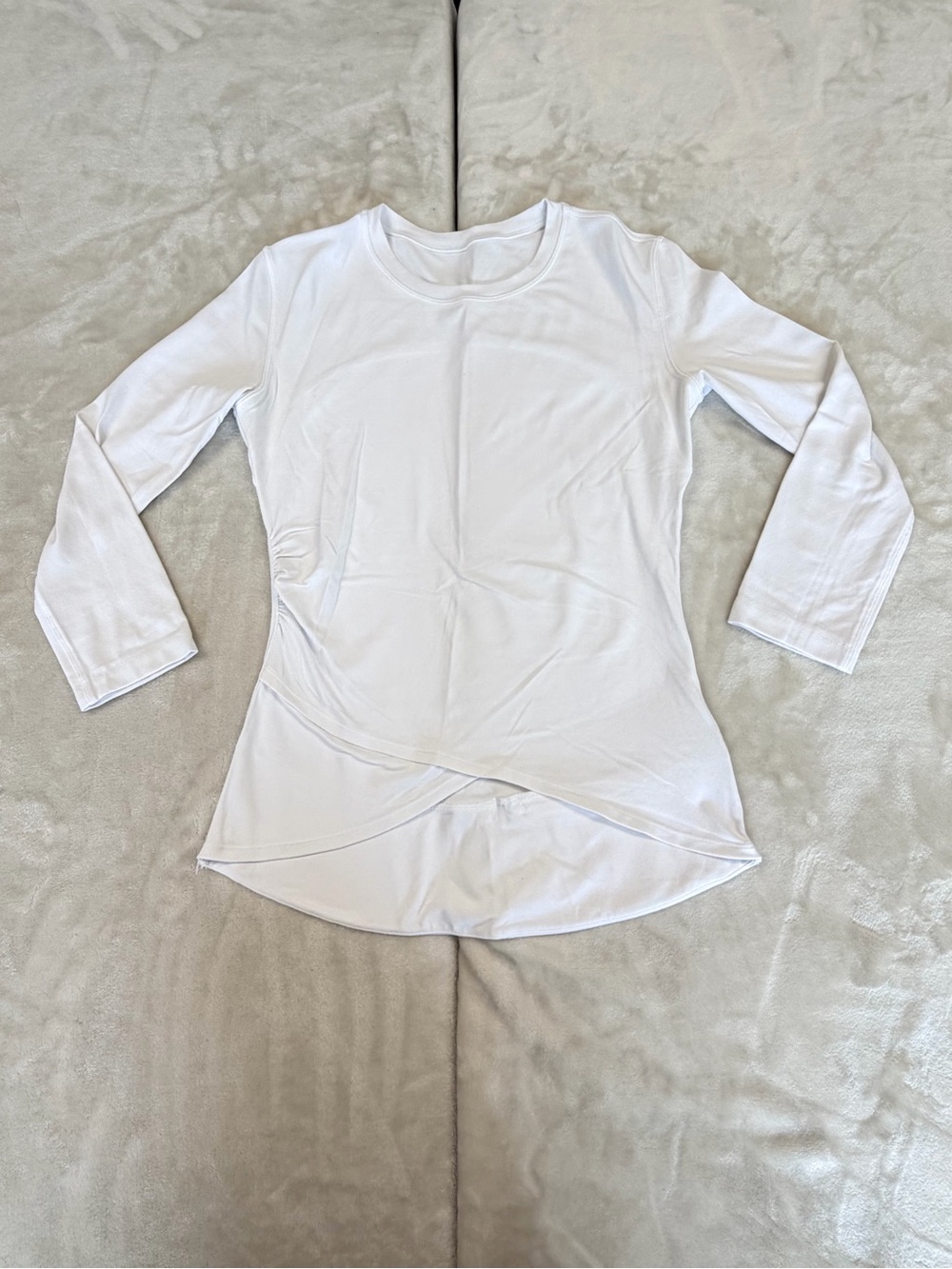 lululemon athletica White Long-Sleeve Twist Hem Top